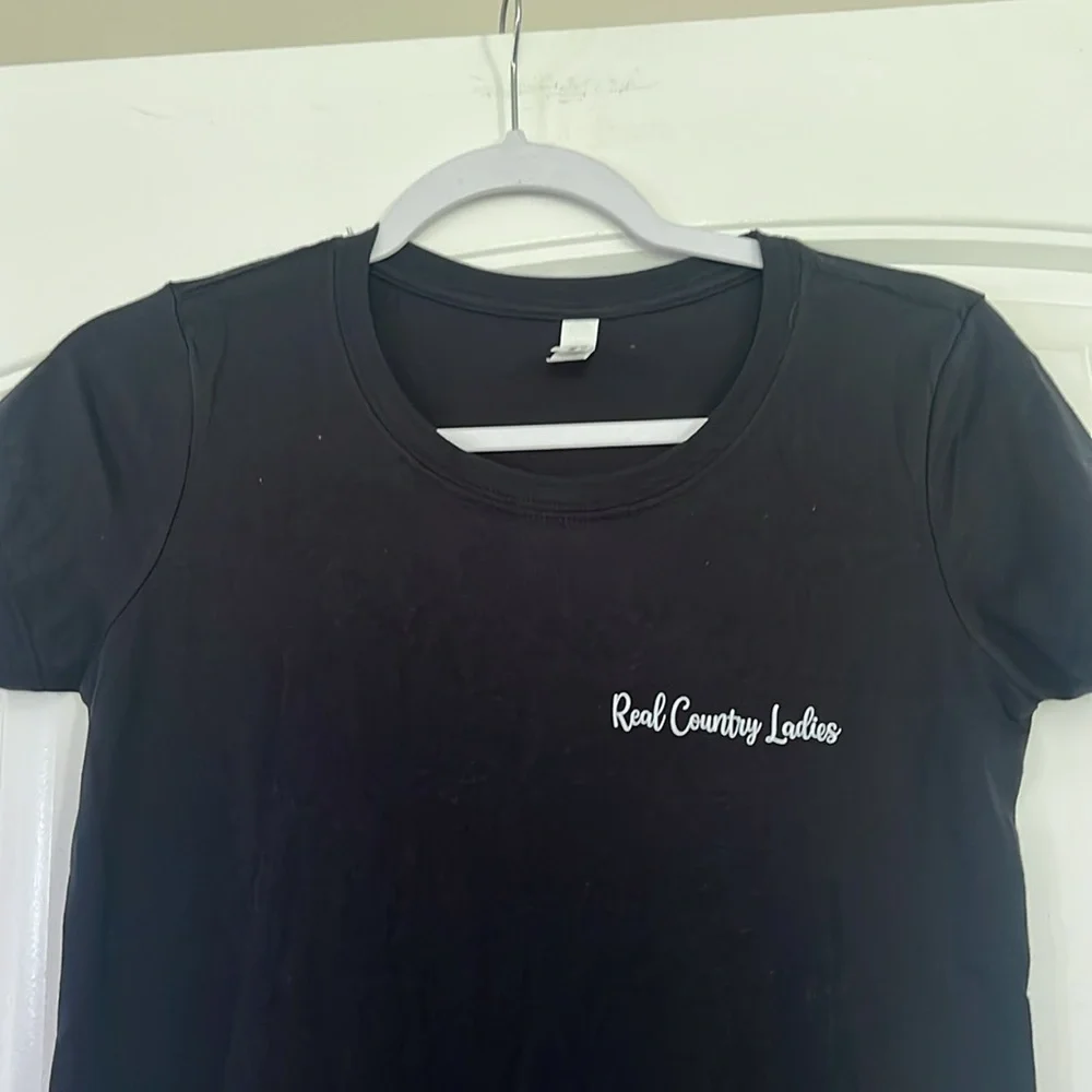 Pretty in Pink Dangerous in Camo T Shirt Small